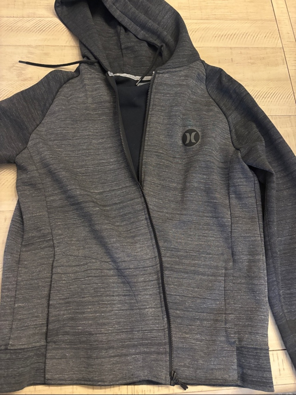Hurley Heather Charcoal Hooded Zip Jacket